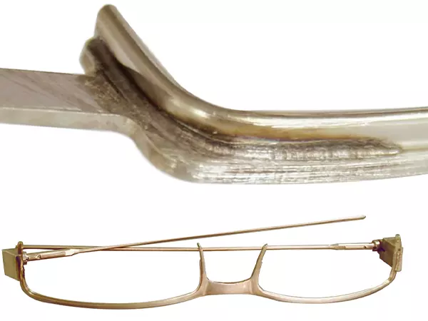 Glasses frame welding